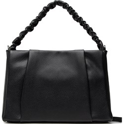 Czarna shopper bag Creole matowa średniej wielkości  - zdjęcie produktu