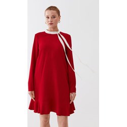 Sukienka Red Valentino z długim rękawem z okrągłym dekoltem  - zdjęcie produktu