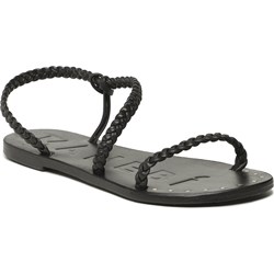 Manebi sandały damskie czarne na lato płaskie  - zdjęcie produktu