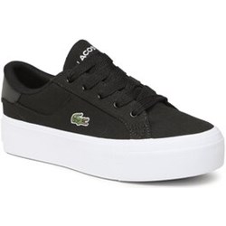 Trampki damskie Lacoste na płaskiej podeszwie sznurowane sportowe  - zdjęcie produktu