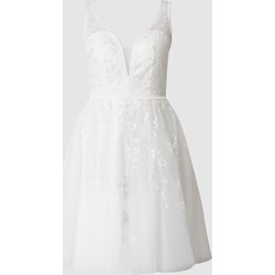 Sukienka Luxuar Fashion mini z dekoltem w serek rozkloszowana bez rękawów  - zdjęcie produktu