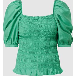 Bluzka damska zielona ONLY z krótkim rękawem z okrągłym dekoltem  - zdjęcie produktu