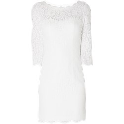 Sukienka Unique glamour midi z długim rękawem z okrągłym dekoltem na ślub cywilny  - zdjęcie produktu