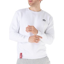 Bluza męska biała Alpha Industries casual z bawełny  - zdjęcie produktu