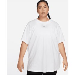 Bluzka damska biała Nike z okrągłym dekoltem sportowa z krótkim rękawem na wiosnę  - zdjęcie produktu