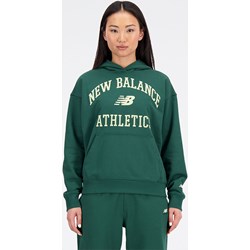 Bluza damska New Balance z bawełny zielona sportowa  - zdjęcie produktu