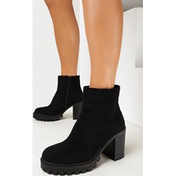 Botki Born2be eleganckie na platformie zamszowe  - zdjęcie produktu