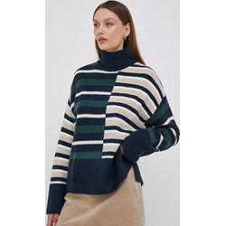Sweter damski Pepe Jeans w paski z golfem  - zdjęcie produktu