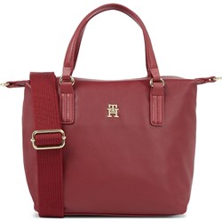 Shopper bag Tommy Hilfiger czerwona elegancka  - zdjęcie produktu