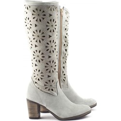 Kozaki damskie Buty Olivier z nubuku na zamek  - zdjęcie produktu