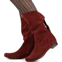 Buty Olivier botki w abstrakcyjnym wzorze eleganckie zimowe  - zdjęcie produktu
