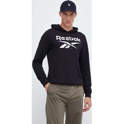 Bluza męska Reebok czarna w nadruki sportowa  - zdjęcie produktu