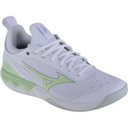 Mizuno buty sportowe damskie do siatkówki na wiosnę płaskie białe  - zdjęcie produktu