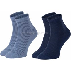 Granatowe skarpetki damskie Regina Socks bez wzorów w stylu marine  - zdjęcie produktu