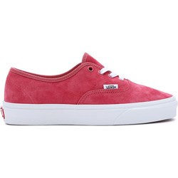 Trampki damskie Vans authentic czerwone z tkaniny sznurowane  - zdjęcie produktu