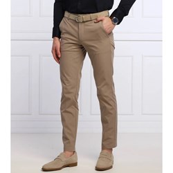 BOSS HUGO spodnie męskie brązowe z poliamidu  - zdjęcie produktu
