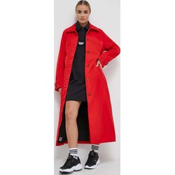 Czerwony płaszcz damski Didriksons casual  - zdjęcie produktu