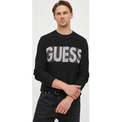 Sweter męski Guess czarny zimowy  - zdjęcie produktu