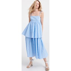 Sukienka Reserved na ramiączkach niebieska z dekoltem w serek midi  - zdjęcie produktu
