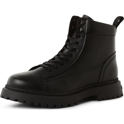 Buty zimowe męskie Tommy Jeans skórzane czarne jesienne  - zdjęcie produktu