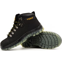 Czarne buty trekkingowe męskie Urgent na zimę z nubuku sznurowane sportowe  - zdjęcie produktu