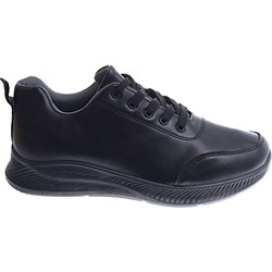 Buty sportowe męskie czarne jesienne skórzane sznurowane  - zdjęcie produktu