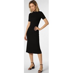 Sukienka Hugo Boss prosta z krótkim rękawem czarna midi  - zdjęcie produktu