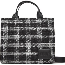 Shopper bag DKNY z nadrukiem mieszcząca a8 na ramię  - zdjęcie produktu