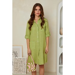 Sukienka Rodier Lin mini z długim rękawem z lnu  - zdjęcie produktu