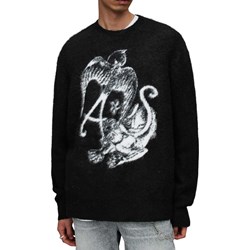 Sweter męski AllSaints młodzieżowy wełniany  - zdjęcie produktu