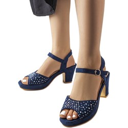 Sandały damskie eleganckie na lato z tworzywa sztucznego z klamrą  - zdjęcie produktu