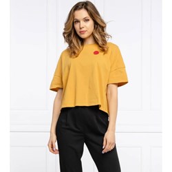 Bluzka damska Max & Co. bawełniana żółta casual z krótkim rękawem  - zdjęcie produktu