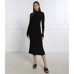 Sukienka Hugo Boss casualowa czarna z długimi rękawami  - zdjęcie produktu