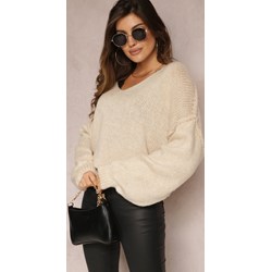 Sweter damski Renee casual z dekoltem w serek  - zdjęcie produktu