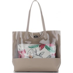 Shopper bag beżowa David Jones bez dodatków elegancka  - zdjęcie produktu