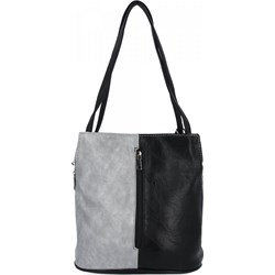 Shopper bag Hernan matowa wielokolorowa młodzieżowa mieszcząca a5 ze skóry ekologicznej  - zdjęcie produktu