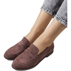 Lordsy brązowe bez zapięcia zamszowe  - zdjęcie produktu