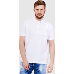 T-shirt męski biały Armani Exchange z krótkimi rękawami  - zdjęcie produktu