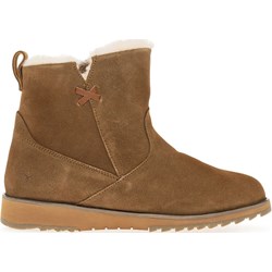 Śniegowce damskie brązowe Emu Australia z zamkiem casual z zamszu na płaskiej podeszwie na zimę  - zdjęcie produktu