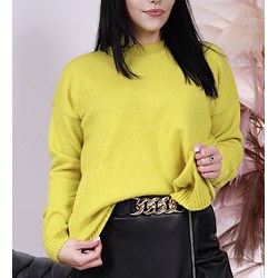 Sweter damski casual z okrągłym dekoltem  - zdjęcie produktu