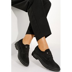 Półbuty damskie Zapatos czarne ze skóry  - zdjęcie produktu