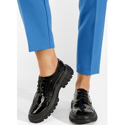 Buty sportowe damskie Zapatos na płaskiej podeszwie czarne  - zdjęcie produktu