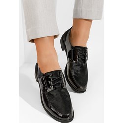 Półbuty damskie Zapatos płaskie skórzane casual wiosenne sznurowane  - zdjęcie produktu