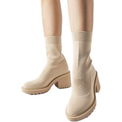 Botki jesienne eleganckie na obcasie bez zapięcia  - zdjęcie produktu