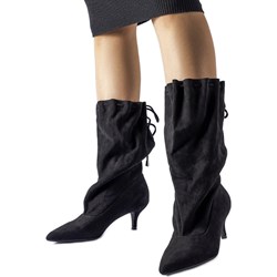 Kozaki damskie jesienne bez zapięcia zamszowe  - zdjęcie produktu