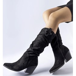 Kozaki damskie Gemre na obcasie eleganckie na zamek  - zdjęcie produktu