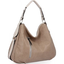 Shopper bag Hernan brązowa elegancka matowa  - zdjęcie produktu