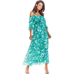 Sukienka AWAMA z długimi rękawami na plażę maxi casual  - zdjęcie produktu
