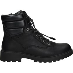 Buty zimowe dziecięce Geox czarne sznurowane trzewiki nylonowe  - zdjęcie produktu