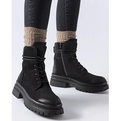 Workery damskie Gemre z zamkiem na płaskiej podeszwie  - zdjęcie produktu